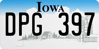 IA license plate DPG397