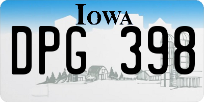 IA license plate DPG398