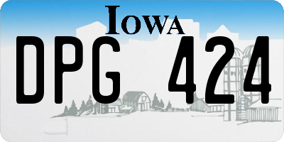 IA license plate DPG424