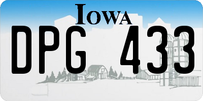 IA license plate DPG433