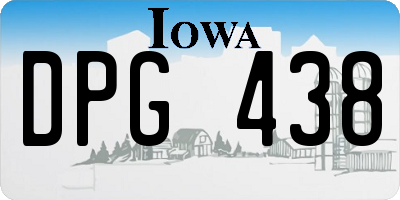 IA license plate DPG438