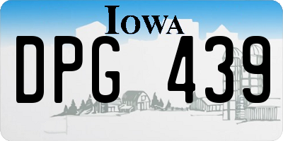 IA license plate DPG439