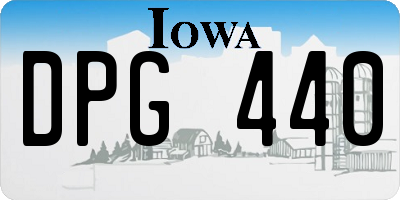 IA license plate DPG440