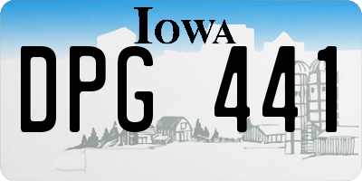 IA license plate DPG441