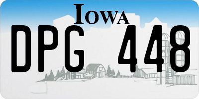 IA license plate DPG448