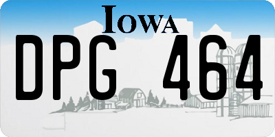 IA license plate DPG464