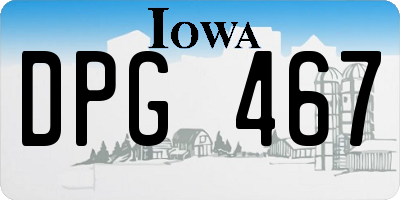IA license plate DPG467