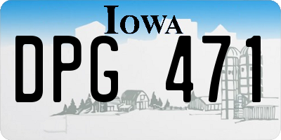 IA license plate DPG471