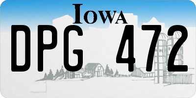 IA license plate DPG472