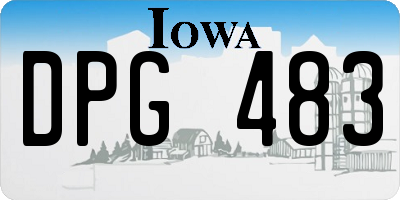 IA license plate DPG483