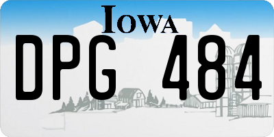 IA license plate DPG484