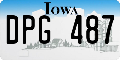 IA license plate DPG487