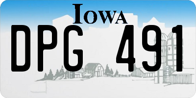 IA license plate DPG491