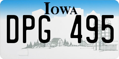 IA license plate DPG495