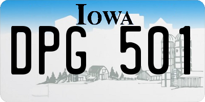 IA license plate DPG501