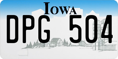 IA license plate DPG504