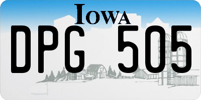 IA license plate DPG505