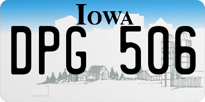 IA license plate DPG506
