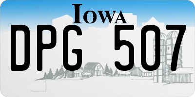 IA license plate DPG507