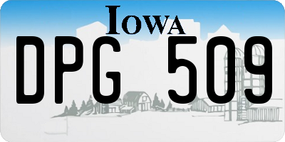 IA license plate DPG509