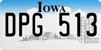 IA license plate DPG513