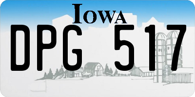 IA license plate DPG517