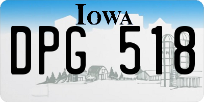 IA license plate DPG518