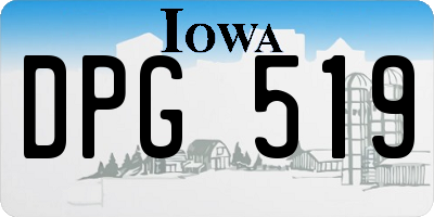 IA license plate DPG519