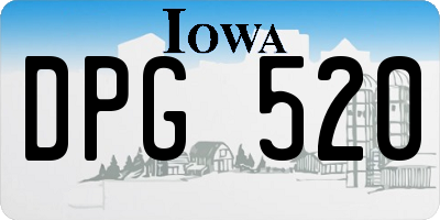 IA license plate DPG520