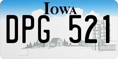 IA license plate DPG521