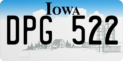 IA license plate DPG522