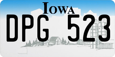 IA license plate DPG523