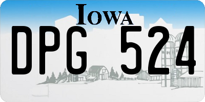 IA license plate DPG524