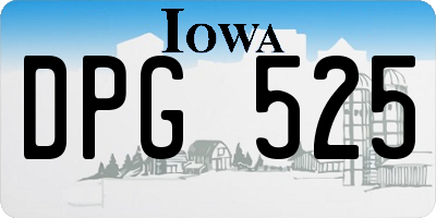 IA license plate DPG525