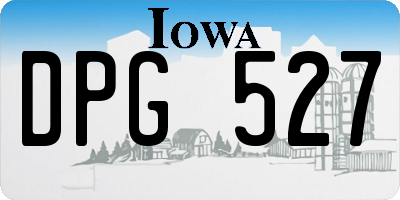 IA license plate DPG527