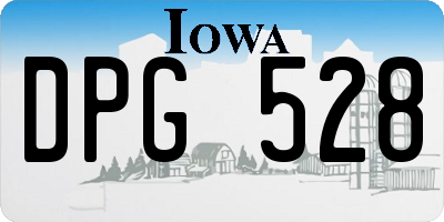 IA license plate DPG528