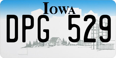 IA license plate DPG529