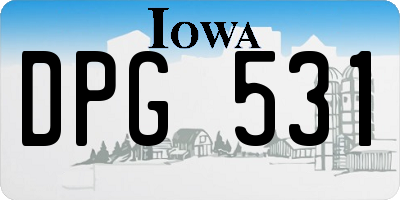 IA license plate DPG531