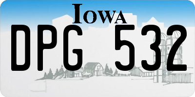 IA license plate DPG532