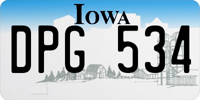 IA license plate DPG534