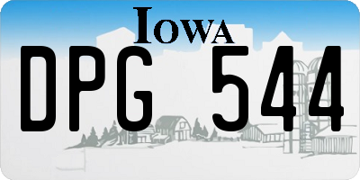 IA license plate DPG544