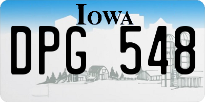 IA license plate DPG548