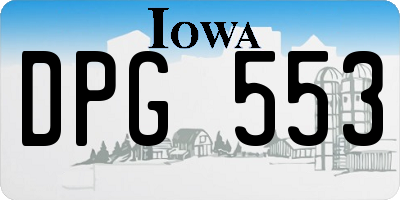 IA license plate DPG553