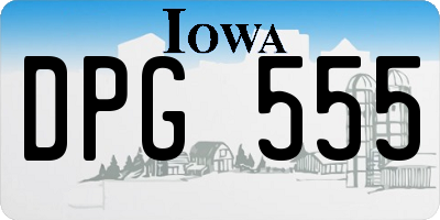 IA license plate DPG555