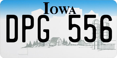 IA license plate DPG556