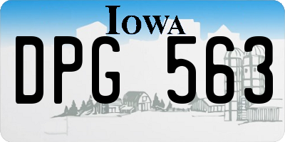 IA license plate DPG563