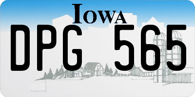 IA license plate DPG565