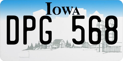 IA license plate DPG568