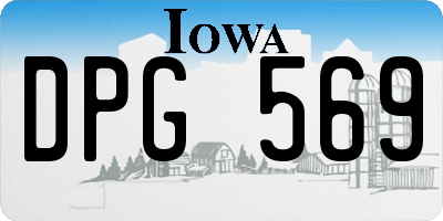 IA license plate DPG569
