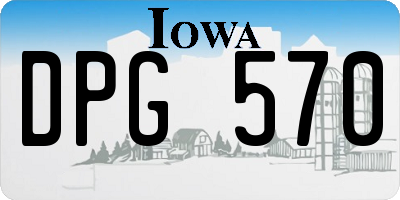 IA license plate DPG570
